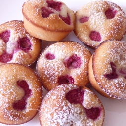 Raspberry and almond friands