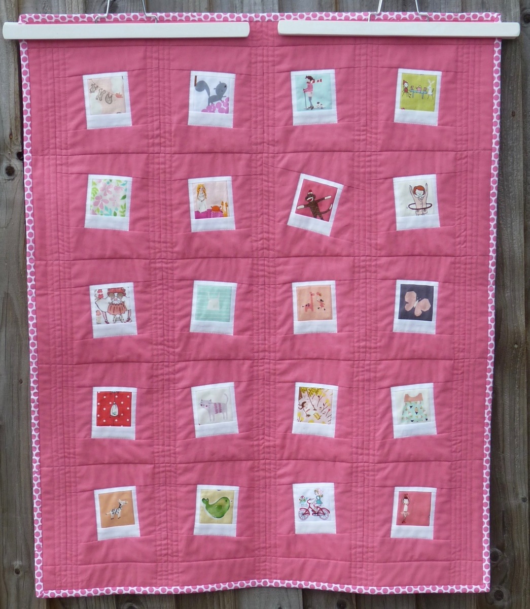 Baby girl photo quilt