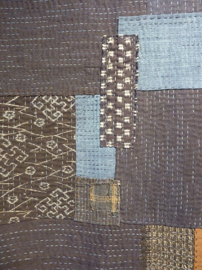 Detail of After Boro quilt by Janice Gunner - Rheged Gallery - New Quilting exhibition